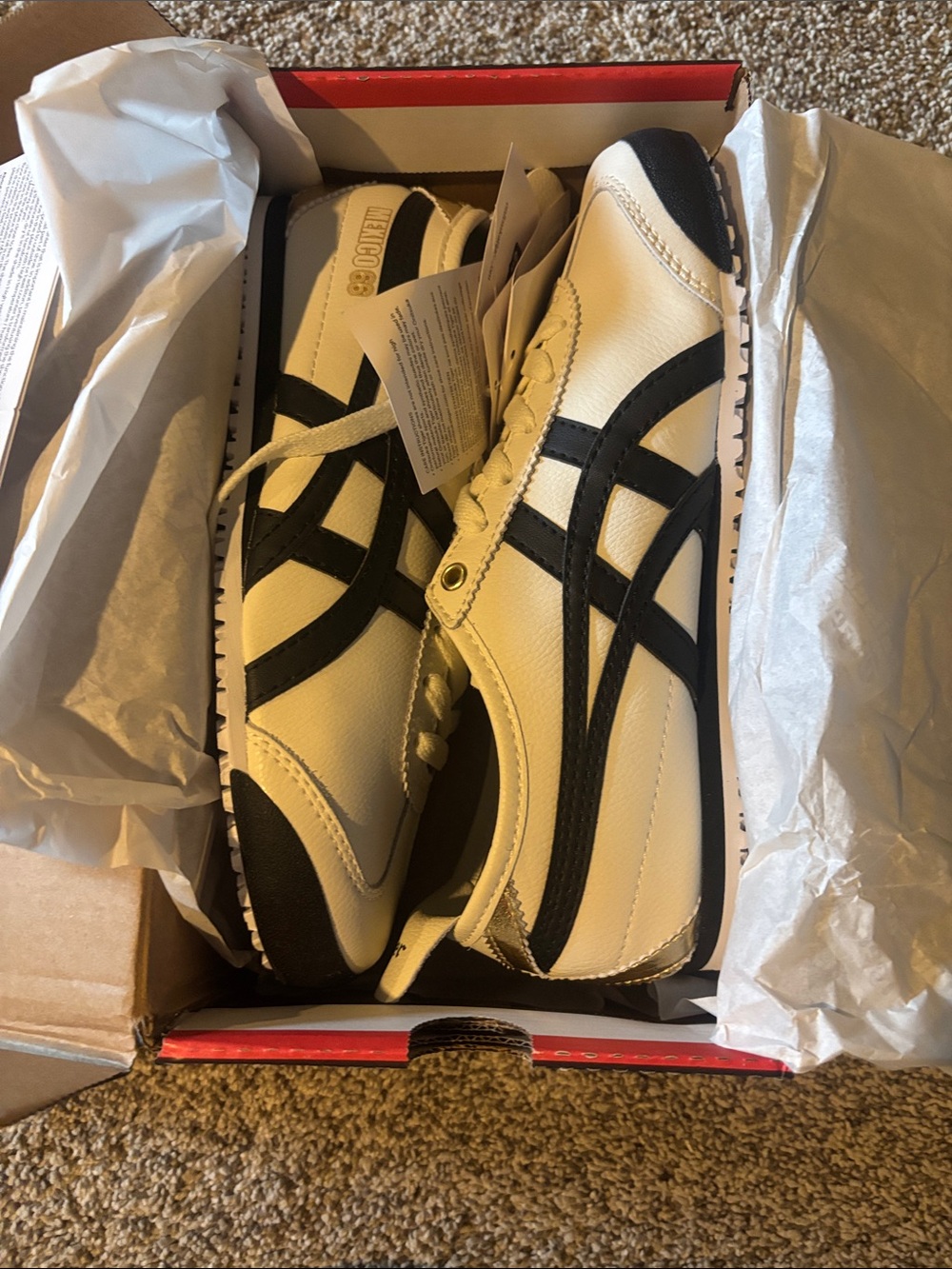 Onitsuka Tiger by Asics Leather Sneaker in White and Black